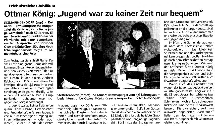 20.10.09 Bericht in der Schwbischen Zeitung